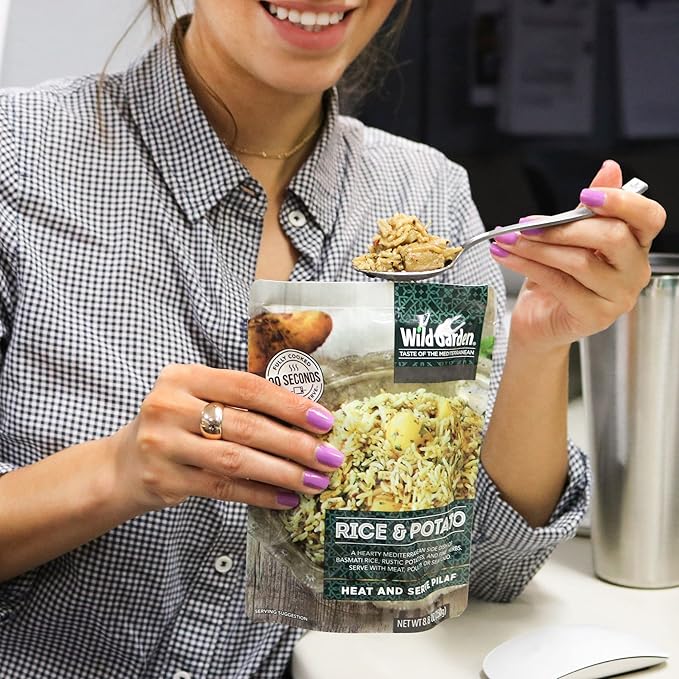 Wild Garden Heat and Serve Pilaf, Rice & Potato, Fully Cooked, Ready to Eat, Microwavable 8.8 oz, 6