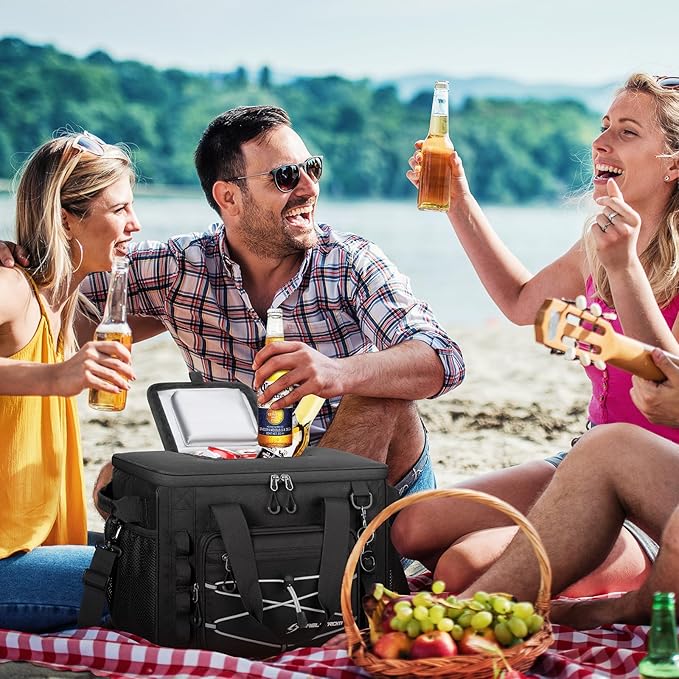 Maelstrom Soft Sided Cooler Bag, 30/40 Can Collapsible Insulated Ice Chest, Large Leakproof Camping