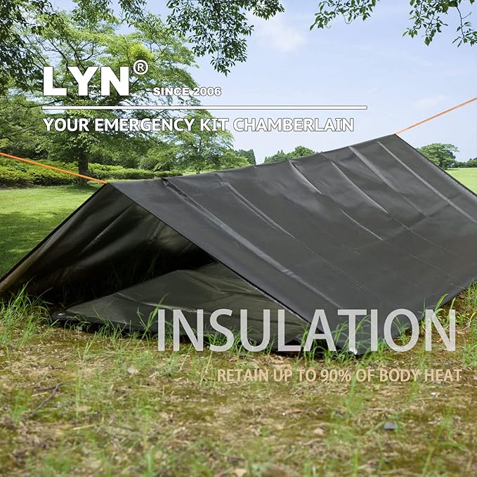 LYN Heavy Duty Emergency Blanket Survival Gear Waterproof Insulated Blanket Emergency Tarp for