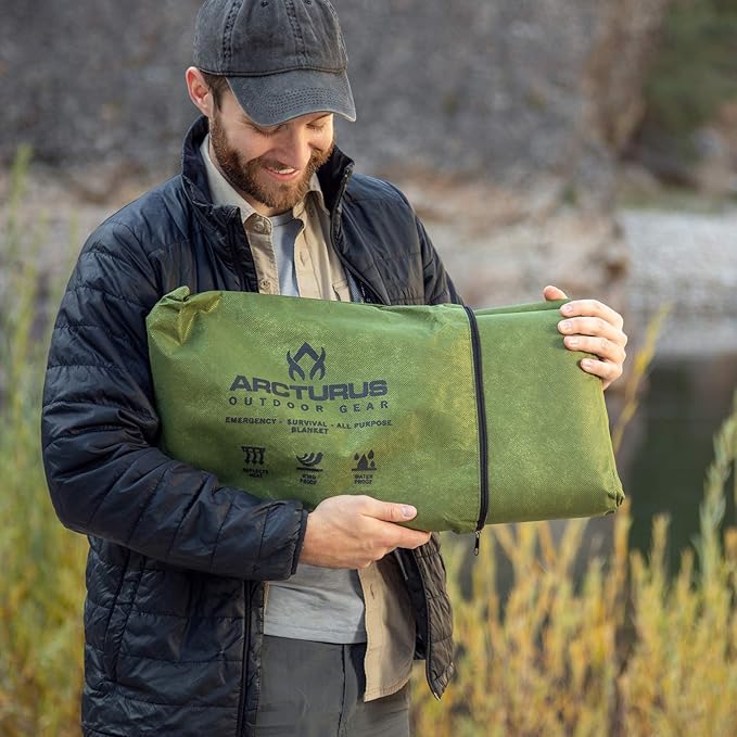 Arcturus XL Heavy Duty Survival Blanket ??Insulated Reflective Thermal Camping Tarp - 8.5 FT x 12