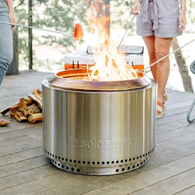 Solo Stove Yukon Amazon Exclusive Bundle | Smokeless Fire Pit with Stand, Lid & Shelter | Wood