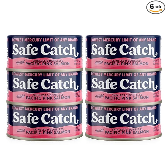Safe Catch Wild Pink Salmon Canned Wild-Caught Skinless Boneless Salmon Fish Every Can Of Salmon Is