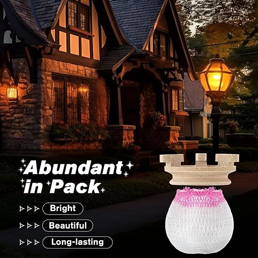 6 Pcs Gas Lamp Mantles with 179B Porcelain Attachment Ring, Soft Inverted Mantle, Lantern Mantles