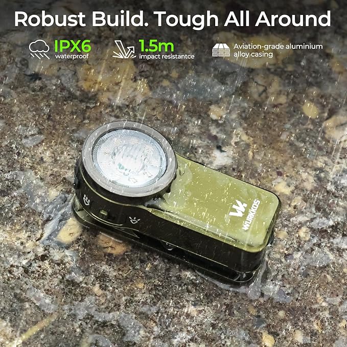 Wurkkos HD03 Rechargeable Flashlights EDC Clip-on Light, Bright 680 Lumens Pocket Flashlight