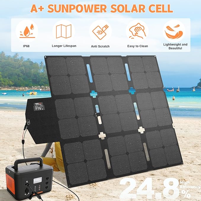 120W Foldable Solar Panel with MC-4 Connector Portable Solar Panel for Camping Folding Solar Panel