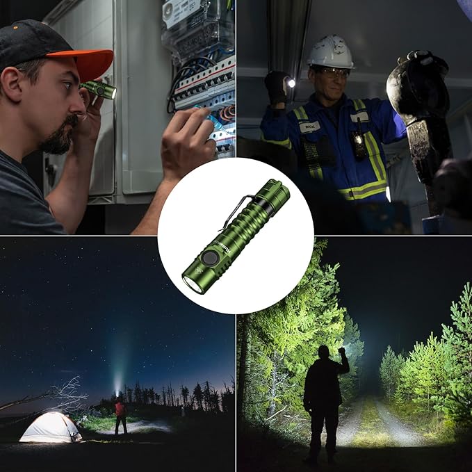 Wurkkos FC11C LED Flashlights Rechargeable -Small Powerful EDC Flashlight 90CRI 1200 High Lumen