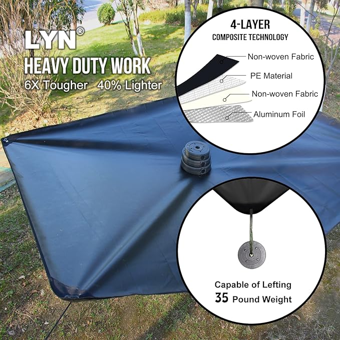 LYN Heavy Duty Emergency Blanket Survival Gear Waterproof Insulated Blanket Emergency Tarp for