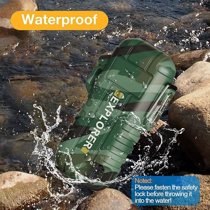 Waterproof Electric Lighter with 360°Flexible Long Neck, Outdoor Windproof Arc Lighter USB
