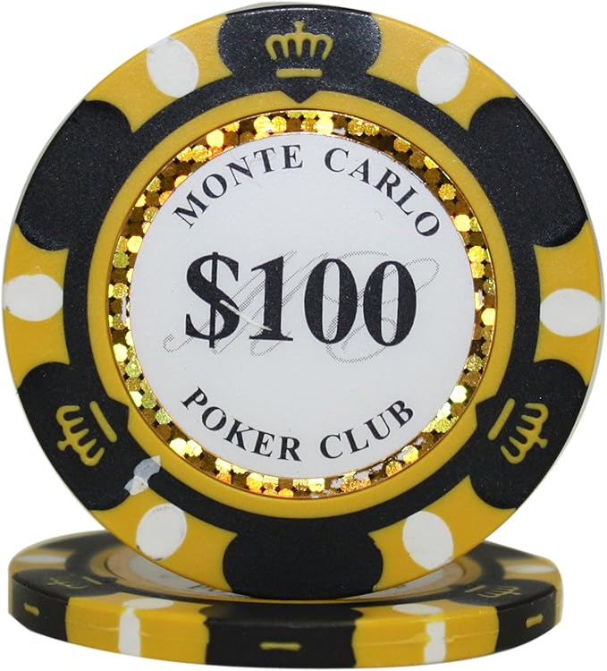 1000 pcs 14g Monte Carlo Poker Club Poker Chips Set with Deluxe Black Case Custom Build