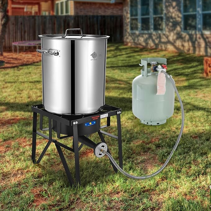 ARC Advanced Royal Champion ARC Propane Burner, 200,000 BTU Propane Stove with 0-20 PSI Regulator