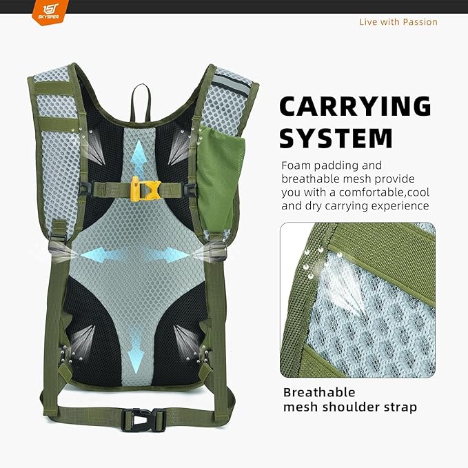 SKYSPER Small Hiking Backpack - 25L Travel Daypack Lightweight Bag Water Resistant Hiking Backpacks