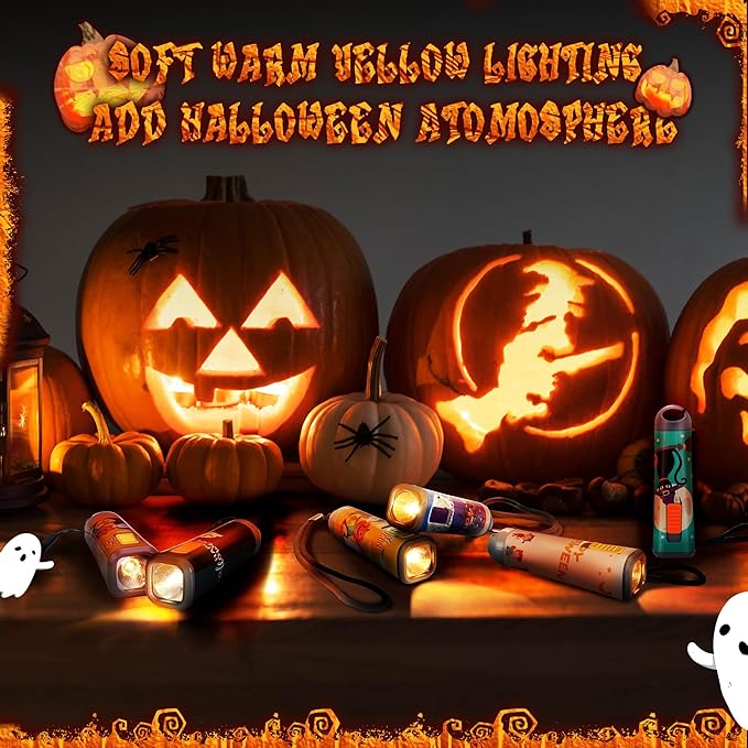 EverBrite 6-Pack LED Flashlights Halloween Gifts, Mini Flash Lights Handheld Torch with Lanyard, 18