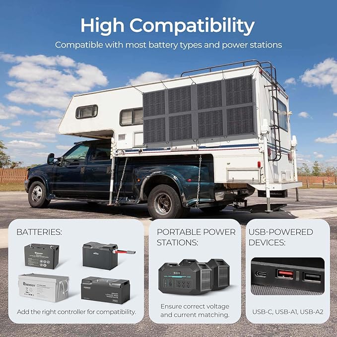 Renogy 200 Watt Solar Panel Blanket, N-Type Portable Foldable Solar Panels, 25% High Efficiency