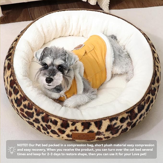 Cat Bed, 23In Dog Beds for Small Dogs, Calming Cat & Dog Beds for Indoor Pets, Pet Beds Comfortable