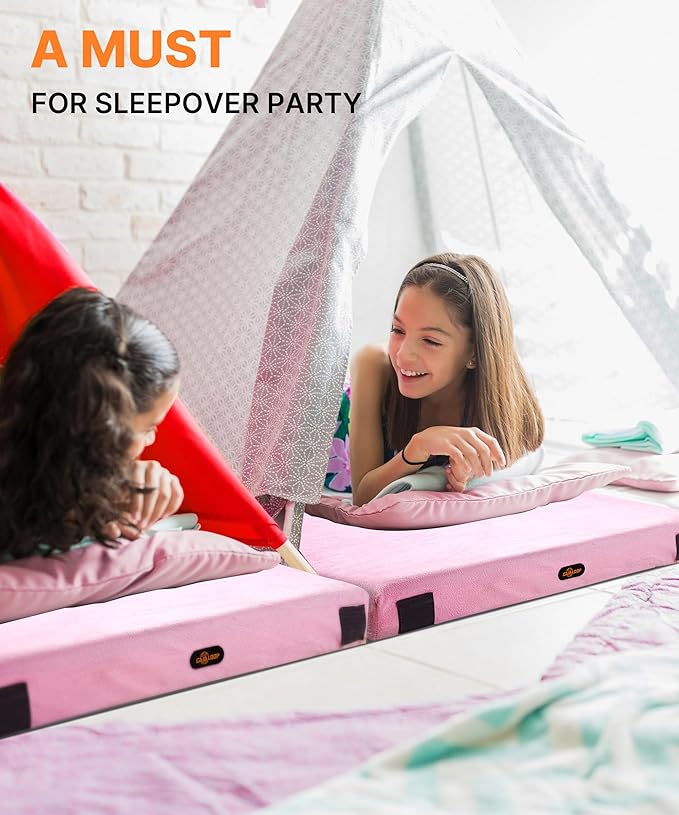 3 Inch GAIALOOP Thick Memory Foam Camping Mattress Sleeping Pad [Car/Tent/Cot] Glamping Portable