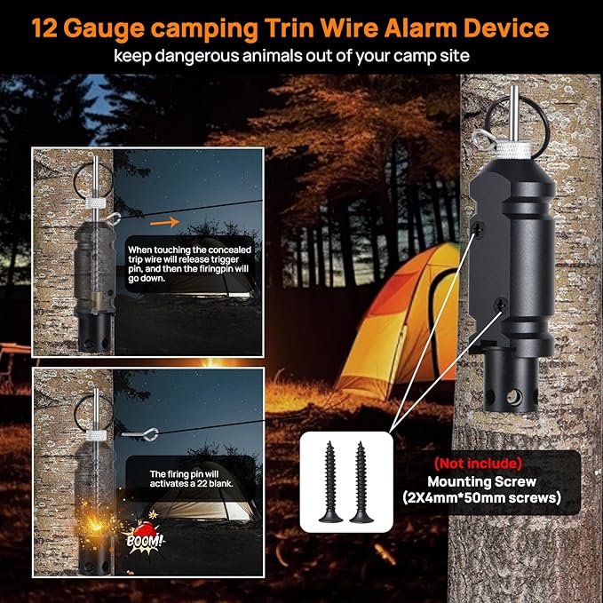 Updated Perimeter Trip Alarm, Camping Trip Wire Alarm Device(Included 22.Adapter), Early Warning