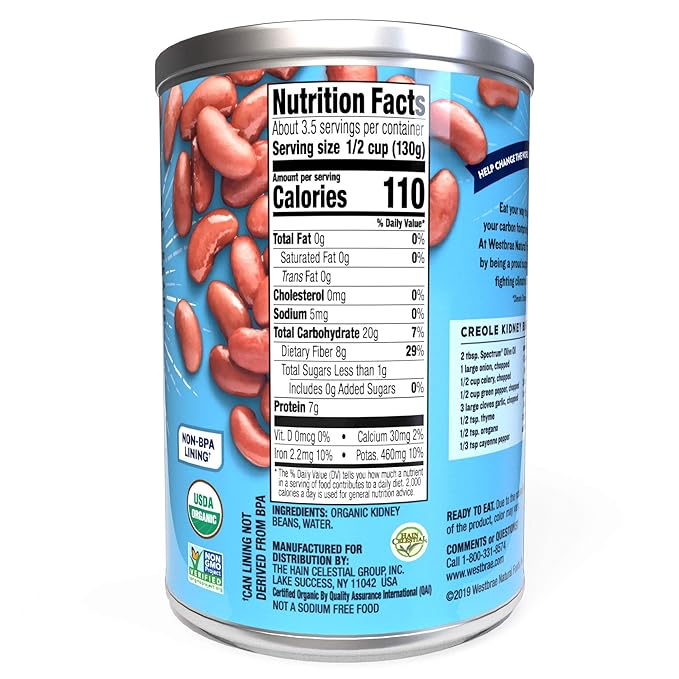 Westbrae Natural Organic Kidney Beans, No Salt Added, 15 Oz (Pack of 12)