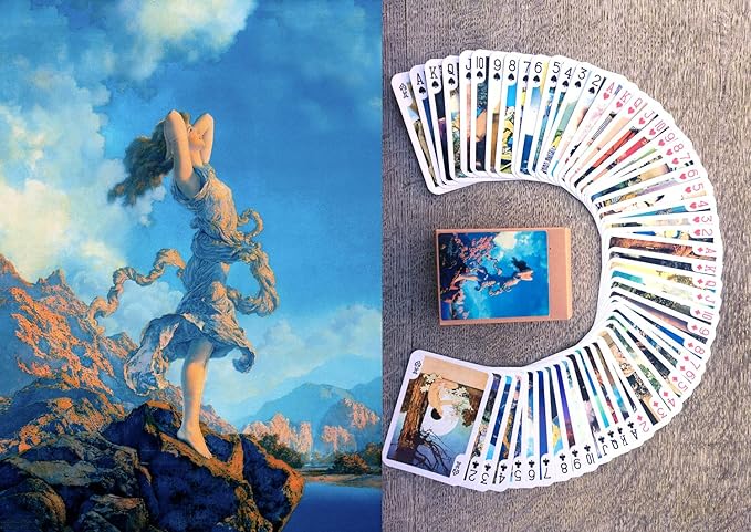 Maxfield Parrish Playing Cards (Poker Deck 54 Cards All Different) Vintage Panting Art