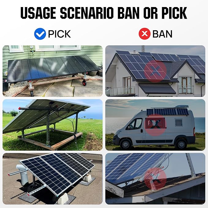 ECO-WORTHY Solar Ground Mount Adjustable Solar Panel Mounting Brackets System for 5pcs 400W/6pcs