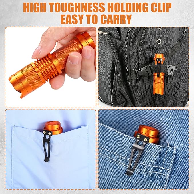 Fumete 20 Pieces LED Flashlight Mini 3 Mode Tactical Torch Small Water Resistant Pocket Flash Light