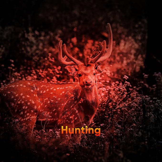 WINDFIRE Red Light Headlamp, Rechargeable Red Hunting Lights Headlight with 3 Lighting Modes