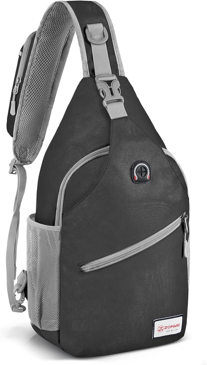ZOMAKE Sling Bag,Small Crossbody Sling Backpack,Water Resistant Shoulder Daypack for Travel,Anti