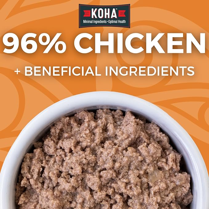 KOHA Limited Ingredient Diet Chicken Pate for Cats - Single Meat Wet Cat Food for Sensitive