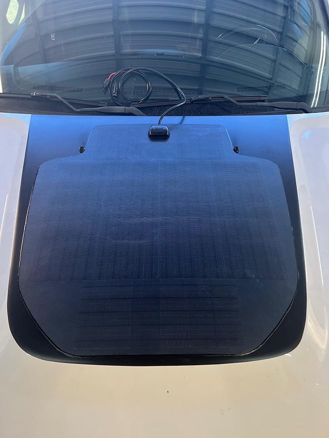 Lensun 80W 12V Hood Flexible Solar Panel for Ram 2500/3500 4th Gen (2010-2018) - Off Grid Solar