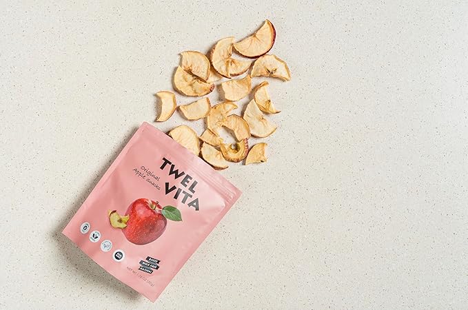 TwelVita Natural Baked Fuji Apple Crisps, Vegan Snacks, Clean Label, Non-GMO, Gluten-Free, 1.76 oz