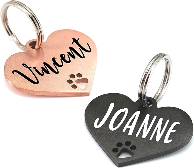 Ultra Joys Dog Tags Personalized for Pets - Hollow Paw Custom Pet ID Tag - Engraved Dog Tag for