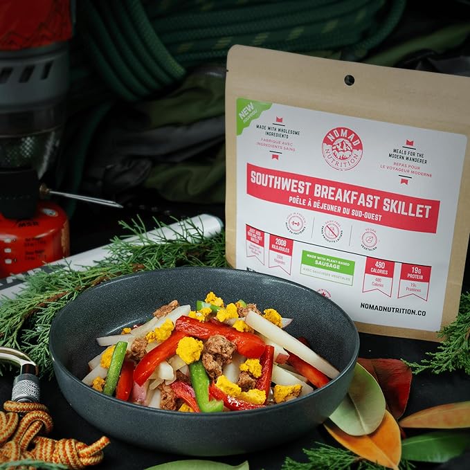 Nomad Nutrition Southwest Breakfast Skillet | Instant Freeze Dried Backpacking & Camping Food |