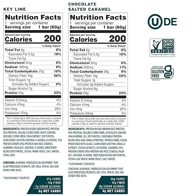No Cow High Protein Bars, Dipped Variety Pack - Healthy Snack, 20g Vegan Protein, High Fiber, Low