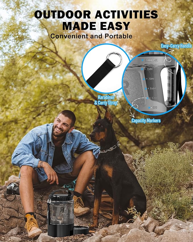 lesotc 95OZ Large Dog Water Bottle,Portable Travel Water Bowl for Dogs Camping Hiking Traveling