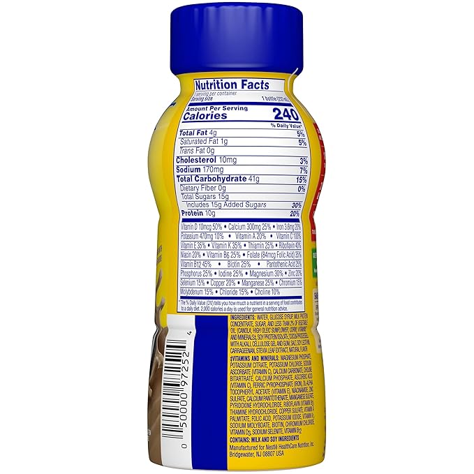Carnation Breakfast Essentials Complete Nutritional Drink Cookies N Crème Flavor 8 oz Bottle 24 Ct