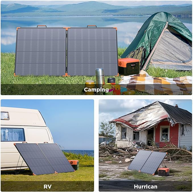N-Type 16BB 180W Portable Solar Panel,Camping Essentials,Foldable Solar Charger for Power