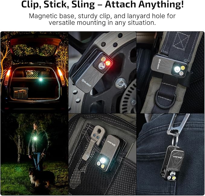 OLIGHT Oclip Pro EDC Flashlight Clip-on Light, Rechargeable 500 Lumens with Three Lighting