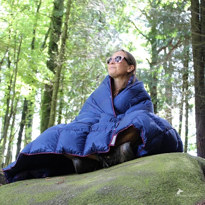 Horizon Hound Down Camping Blanket - Outdoor Travel Quilt | Sustainable, Insulated, Lightweight &