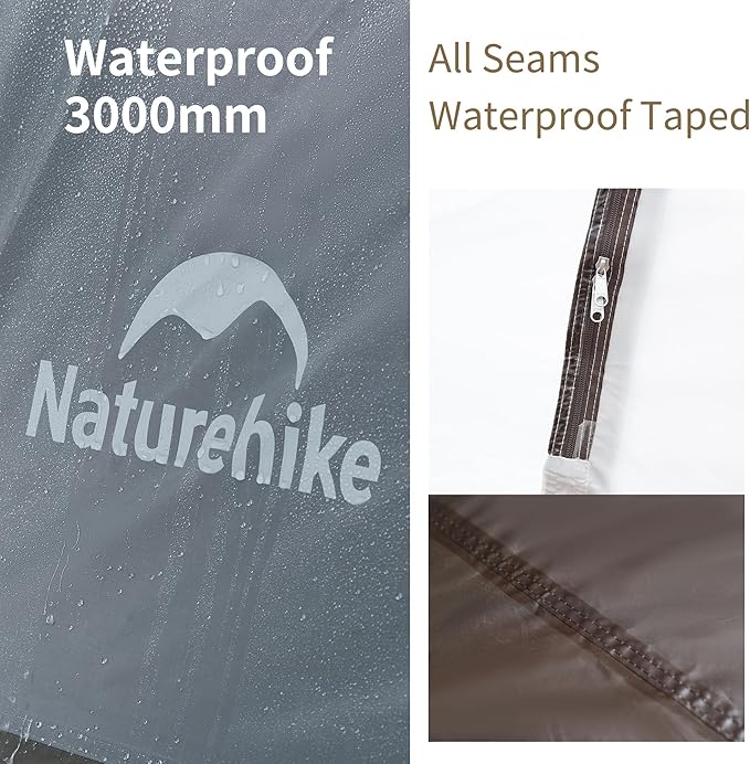 Naturehike Cape 4/6/8 Person Camping Tent, 60S Easy Setup Instant Tent Pop up Tent, Waterproof