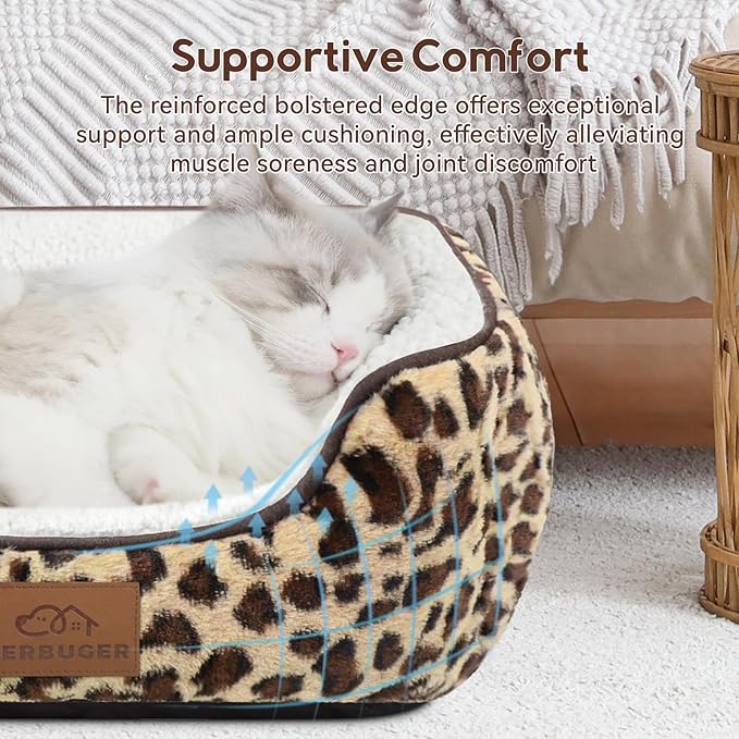 Rectangle Cat Dog Bed for Large Medium Small Pets Indoor Outdoor Machine Washable Sleeping Sofa