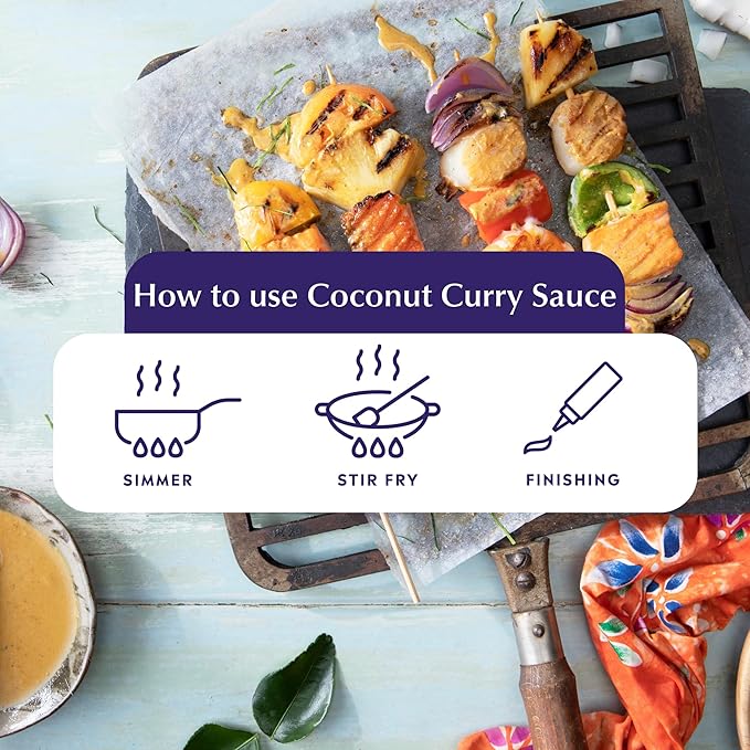 Watcharee's Authentic Thai Curry Sauces - Coconut Curry | Vegan, Non-GMO, Gluten-Free - 2 Pack (9.8