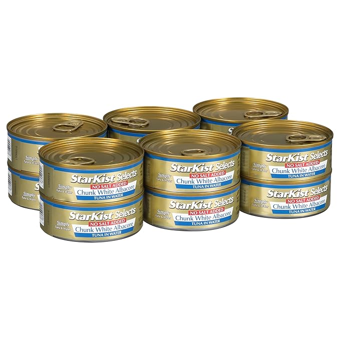 StarKist Selects No Salt Added Chunk White Albacore Tuna in Water, 4.5 oz (12 Pack) Canned Tuna