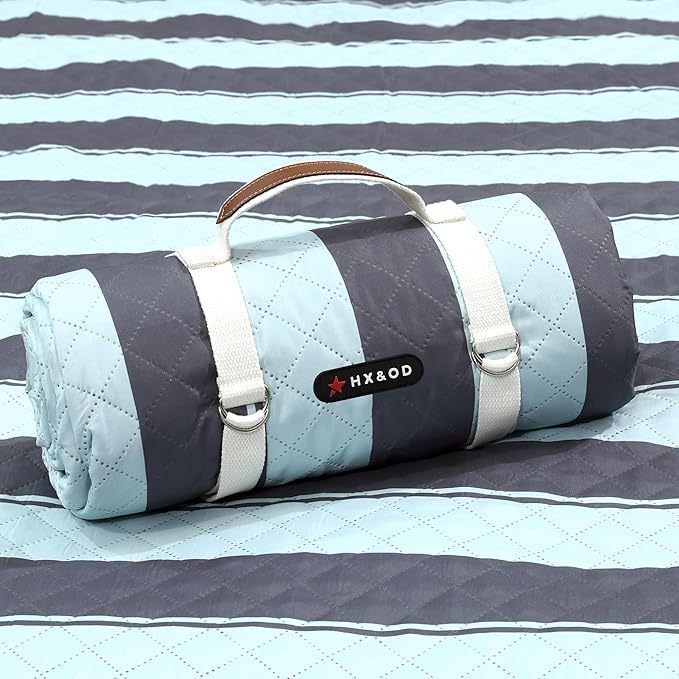 HX&OD Extra Large Picnic Outdoor Blanket, 80”x80” Waterproof Picnic Mat Foldable Camping Blanket