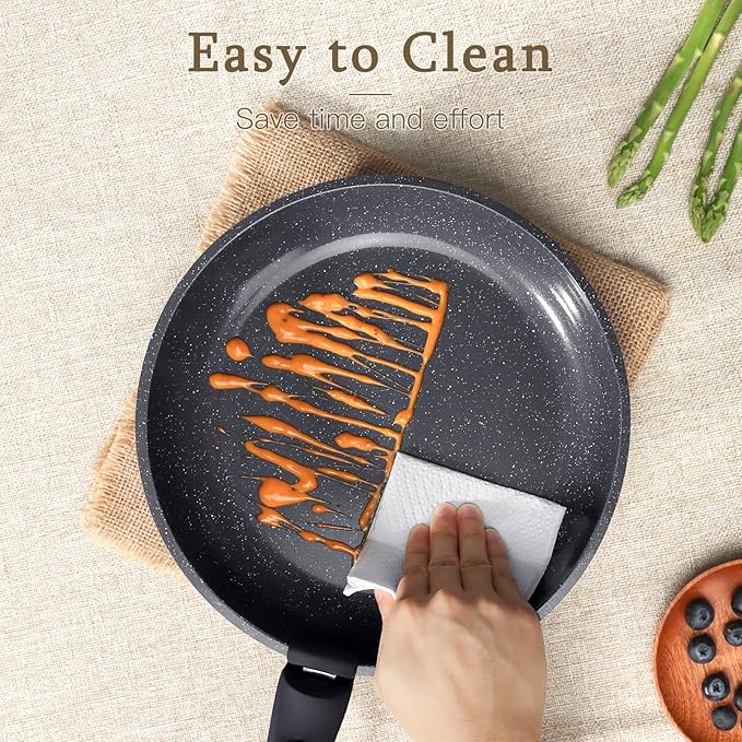 GiPP Ceramic Pots and Pans Set Non Stick, Nonstick Detachable Handle Cookware Sets, Healthy Non