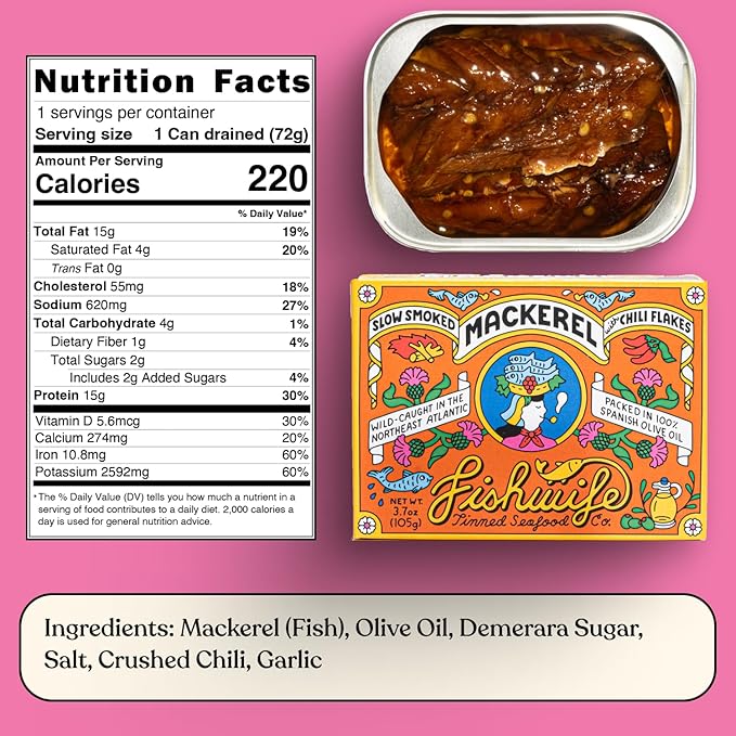 Fishwife Spicy Hot Trio (FBJ Salmon, Mackerel, Sardines with Hot Pepper) 3-Pack | Gluten Free, High