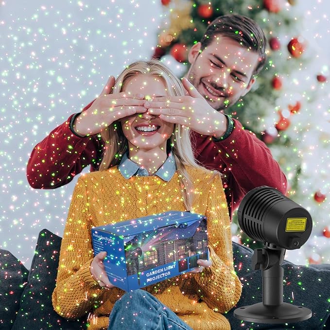 Christmas Projector Lights Outdoor, Christmas Light Projector with Remote, Moving Outdoor Holiday