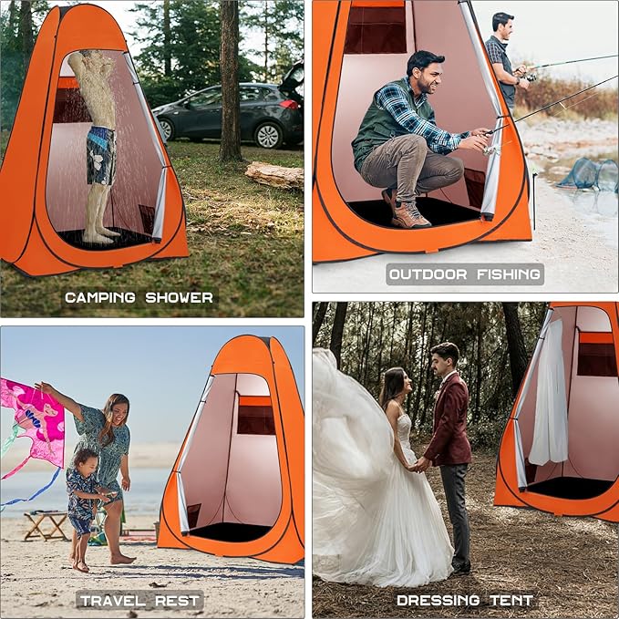BRIAN & DANY Pop Up Shower Tent, Portable Privacy Camping Changing Tent, Camp Toilet Bathroom Pod