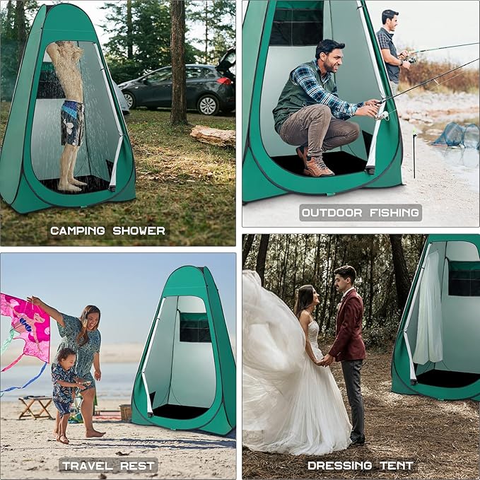 BRIAN & DANY Pop Up Shower Tent, Portable Privacy Camping Changing Tent, Camp Toilet Bathroom Pod