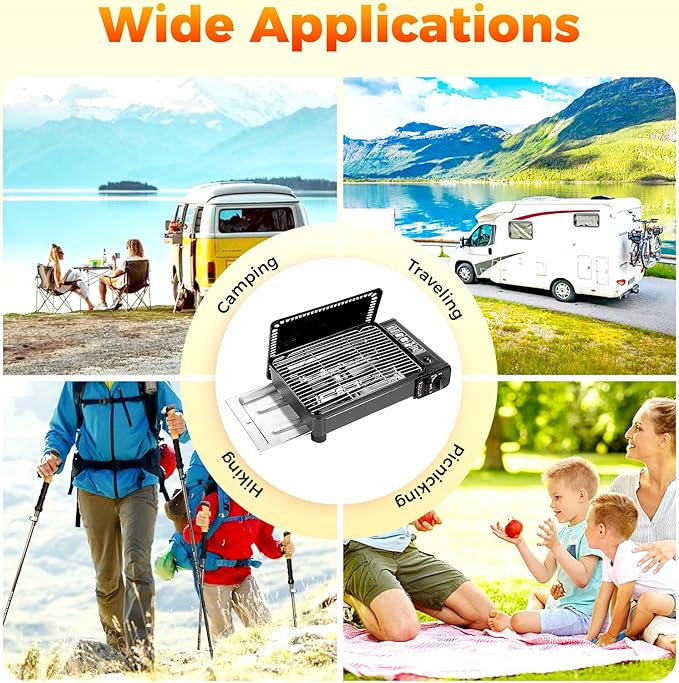 Portable Gas Grill Butane Stove,Portable Camping Grill Gas Stove,Butane Gas Stove,Free Standing BBQ