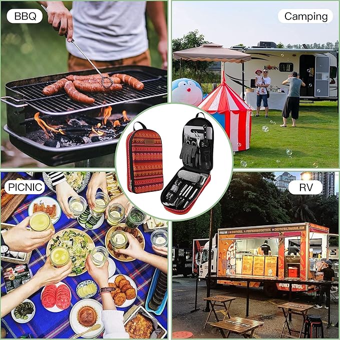 Camping Cookware Storage Bag - Camping Cooking Utensils Set Bag Camping Tool Portable Storage Bag