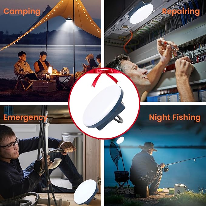 12000mAh 5000LM Camping Lights 2Pack, 42W Camping Lantern Rechargeable up to 200H, Lanterns for